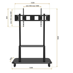 Floor Stand 55" to 86" For Smart Board