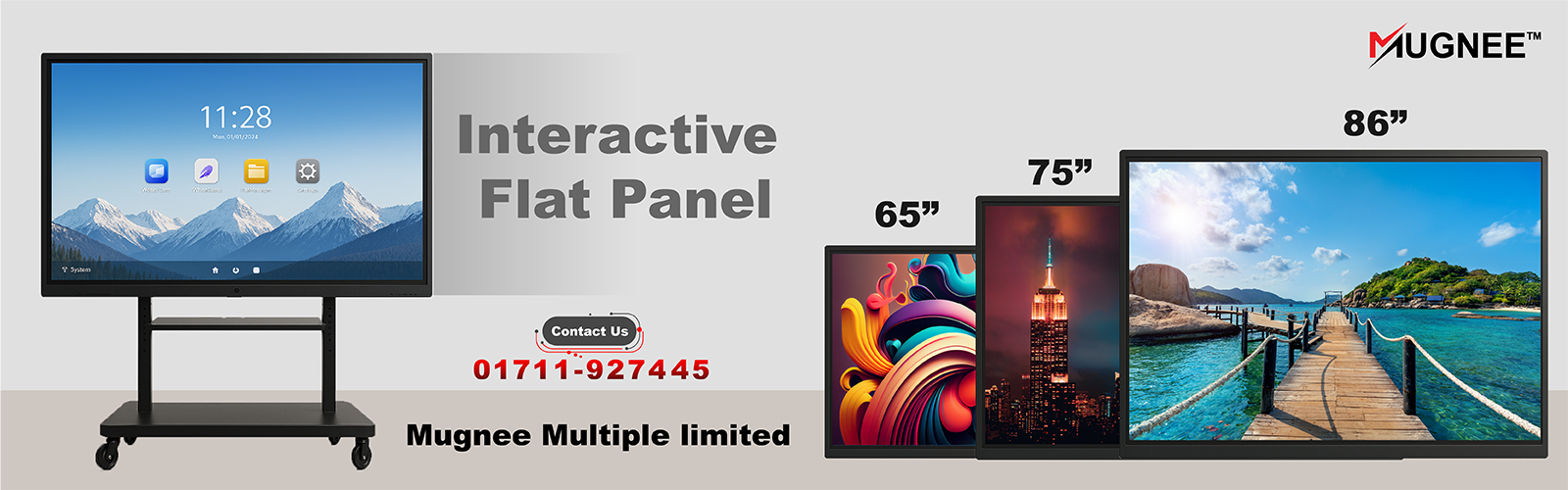 Interactive Flat Panel Banner For Website